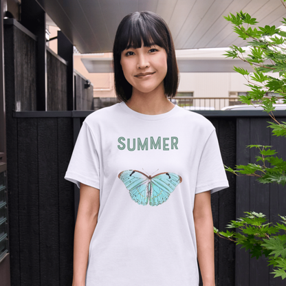 Butterfly Blue Summer T-Shirt