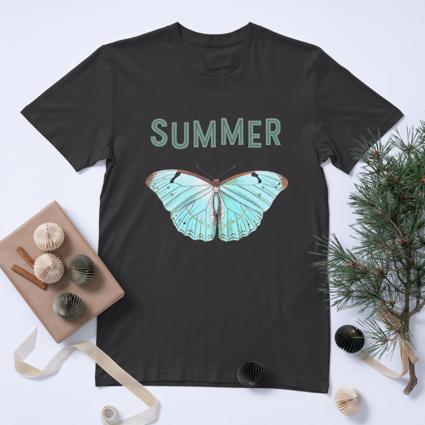 Butterfly Blue Summer T-Shirt