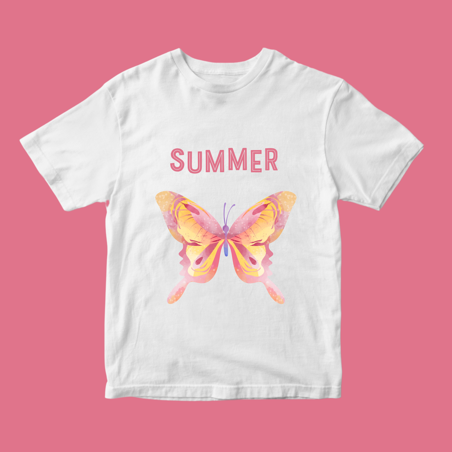 Butterfly Pink Summer T-Shirt