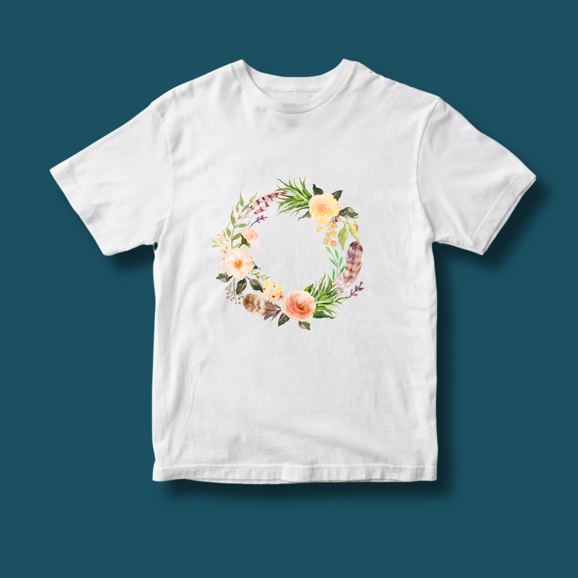 Round Flower Summer T-Shirt OversFIt